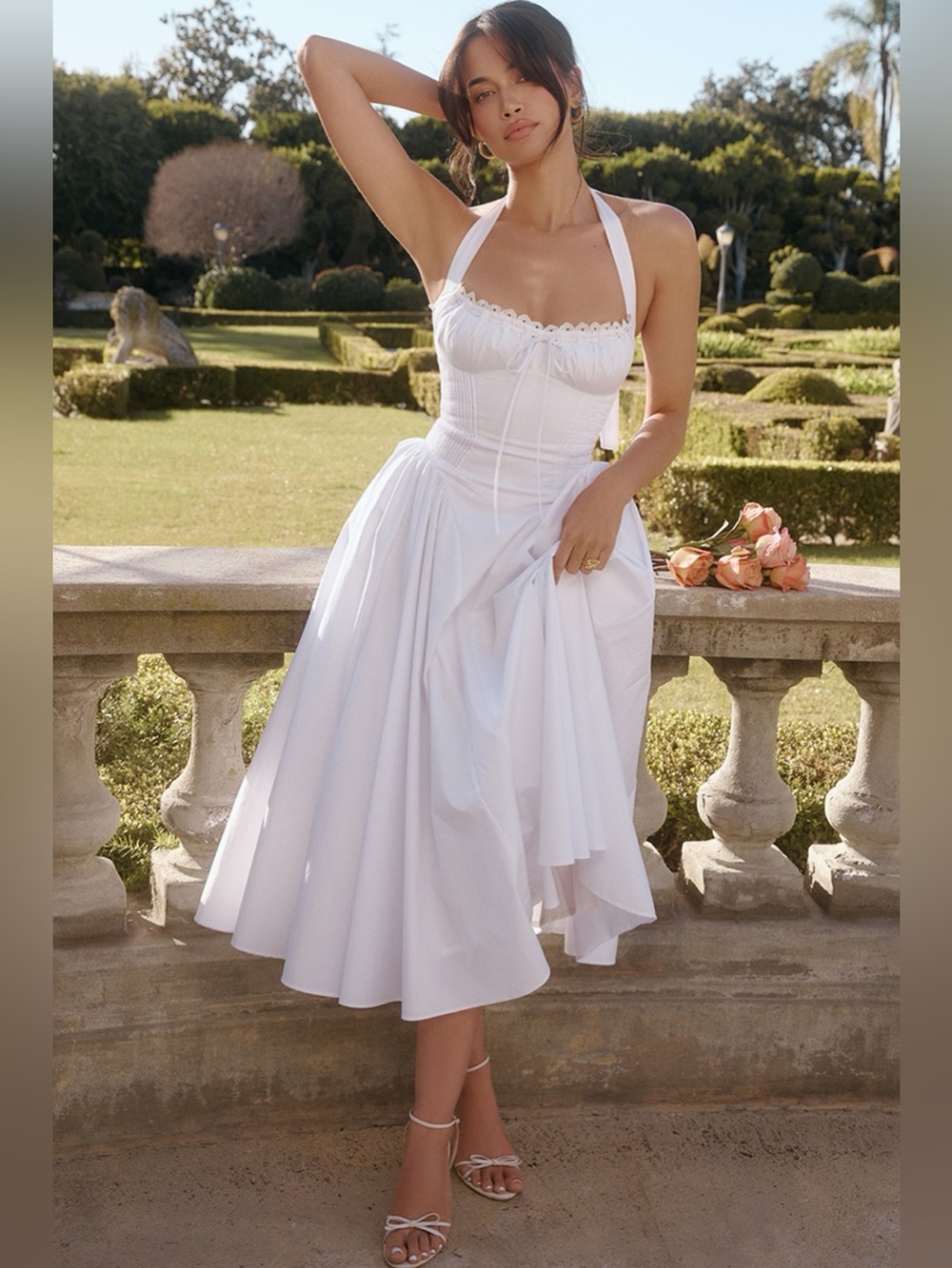 House Of CB Adabella Cotton Halter Sundress